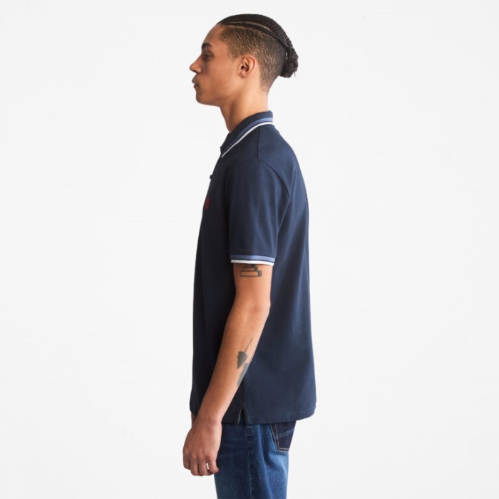 Mænd Millers River Tippet Pique Poloshirt Mørk Safir Timberland