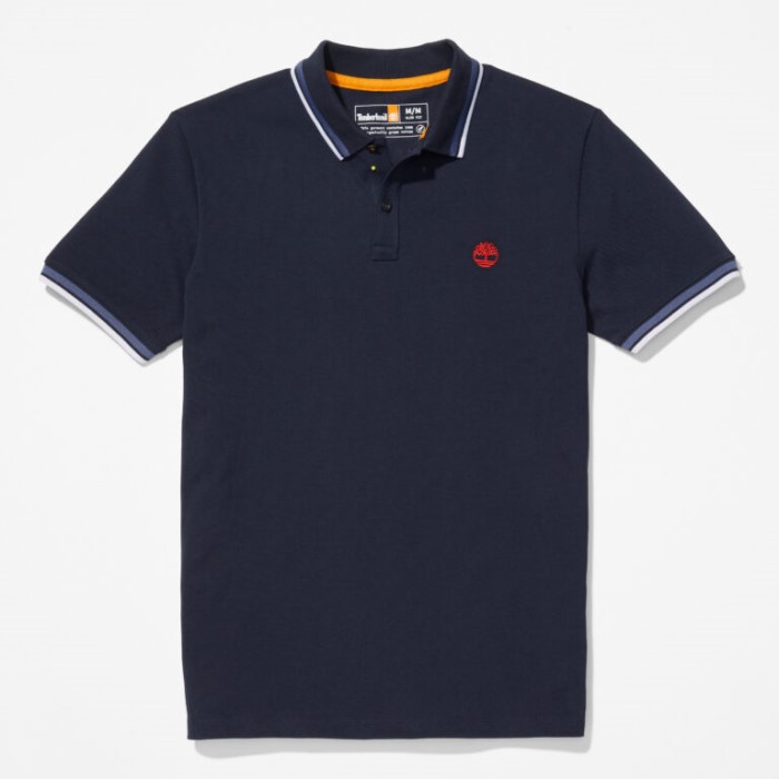 Mænd Millers River Tippet Pique Poloshirt Mørk Safir Timberland