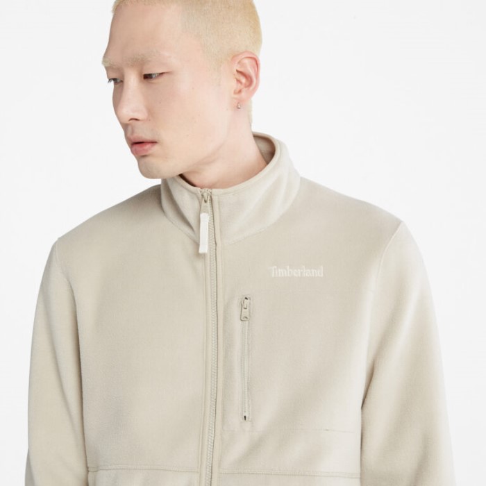 Mænd Mt. Willard Brystlomme Med Lynlås Foran I Fleece-ø Fossil Timberland