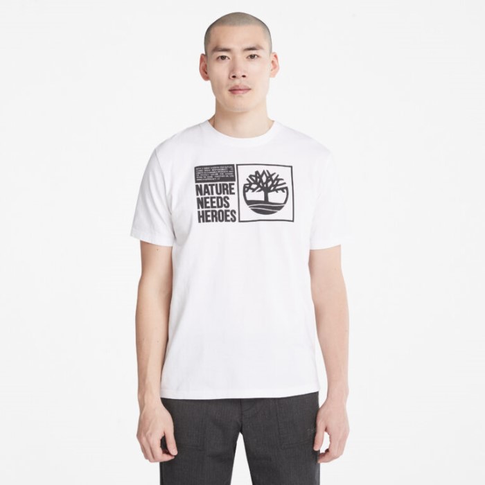 Mænd Naturen Har Brug For Helte T-shirt Hvid Timberland