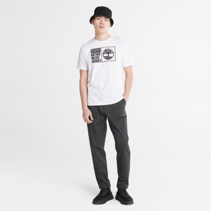 Mænd Naturen Har Brug For Helte T-shirt Hvid Timberland