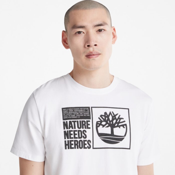Mænd Naturen Har Brug For Helte T-shirt Hvid Timberland