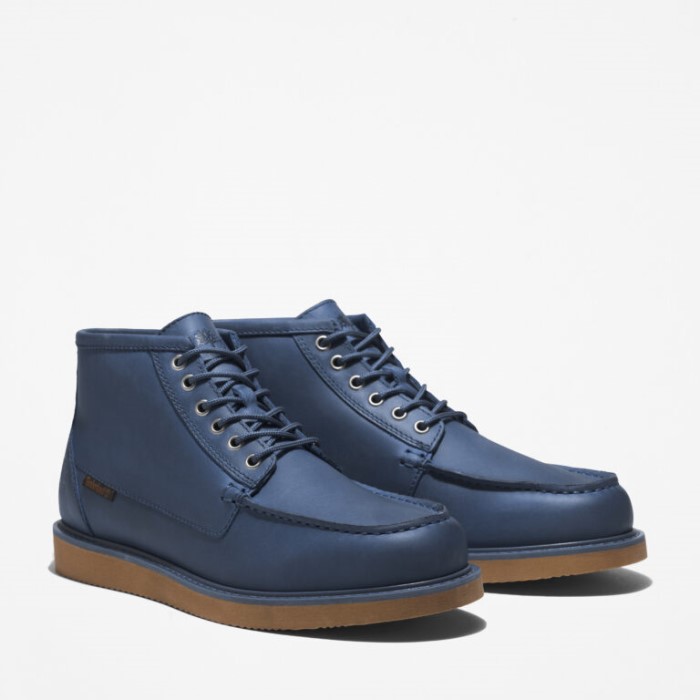 Mænd Newmarket Ii Moc-toe Chukka Støvler Marineblå Fuldkorns Timberland