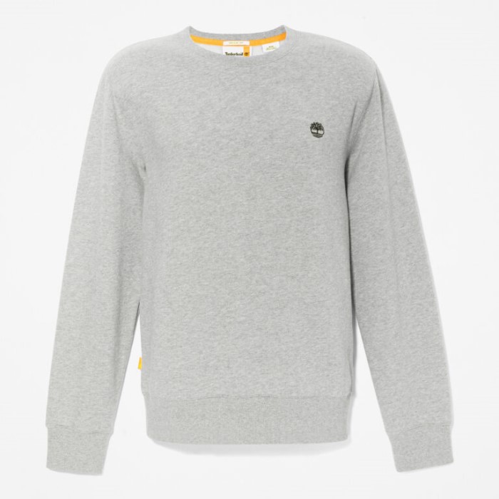 Mænd Oyster River Logo Crewneck Sweatshirt Mellemgrå Heather Timberland