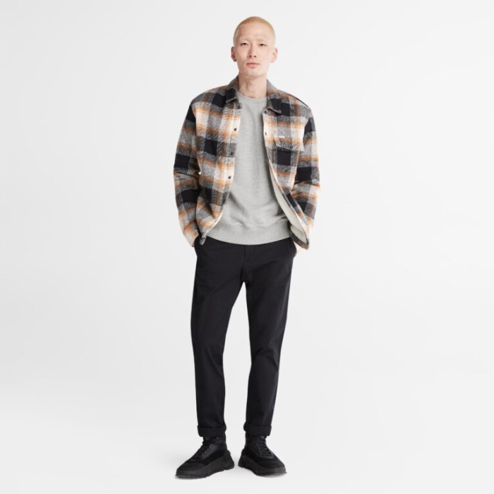 Mænd Oyster River Logo Crewneck Sweatshirt Mellemgrå Heather Timberland