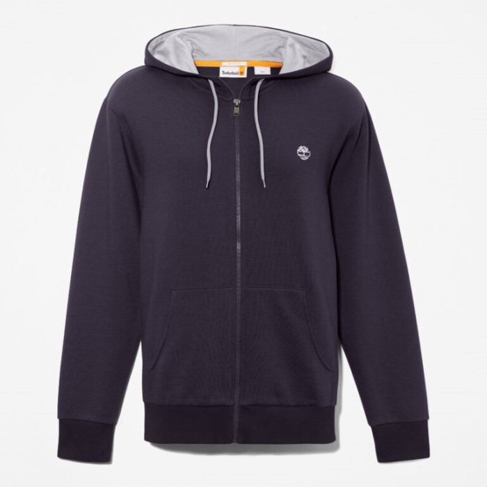 Mænd Oyster River Hættetrøje Med Lynlås Foran Sort Timberland