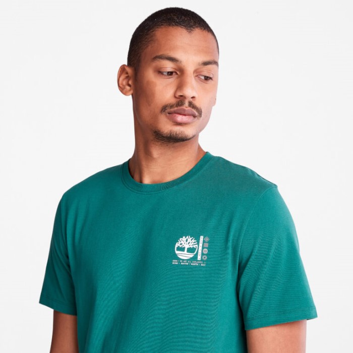Fotografisk T-shirt Til Mænd Posy Green Timberland