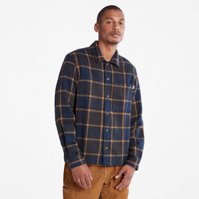 Herre Plaid Overshirt Sort Yd Timberland