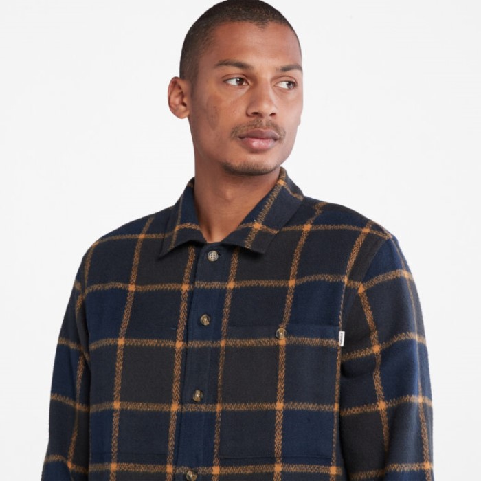 Herre Plaid Overshirt Sort Yd Timberland