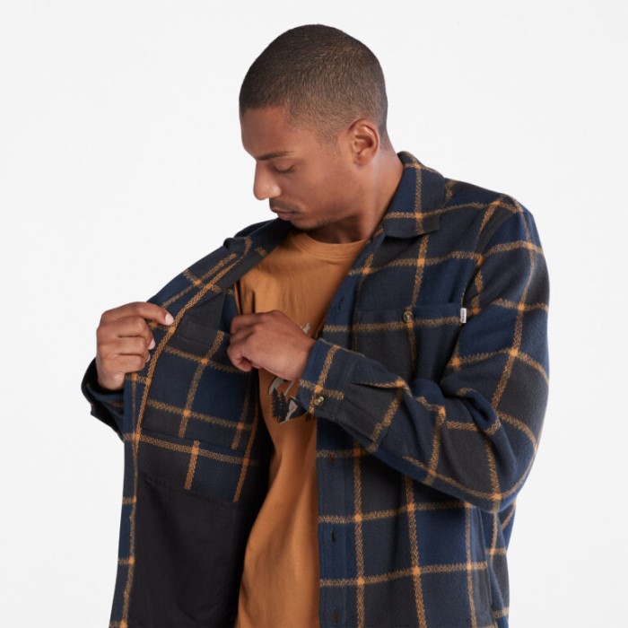 Herre Plaid Overshirt Sort Yd Timberland