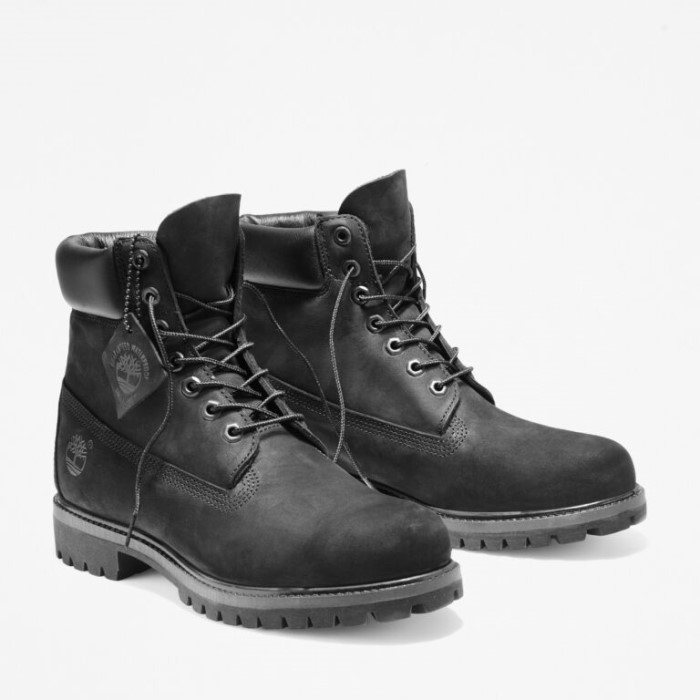 Herre Premium 6-tommer Vandtætte Støvler Sort Nubuck Timberland