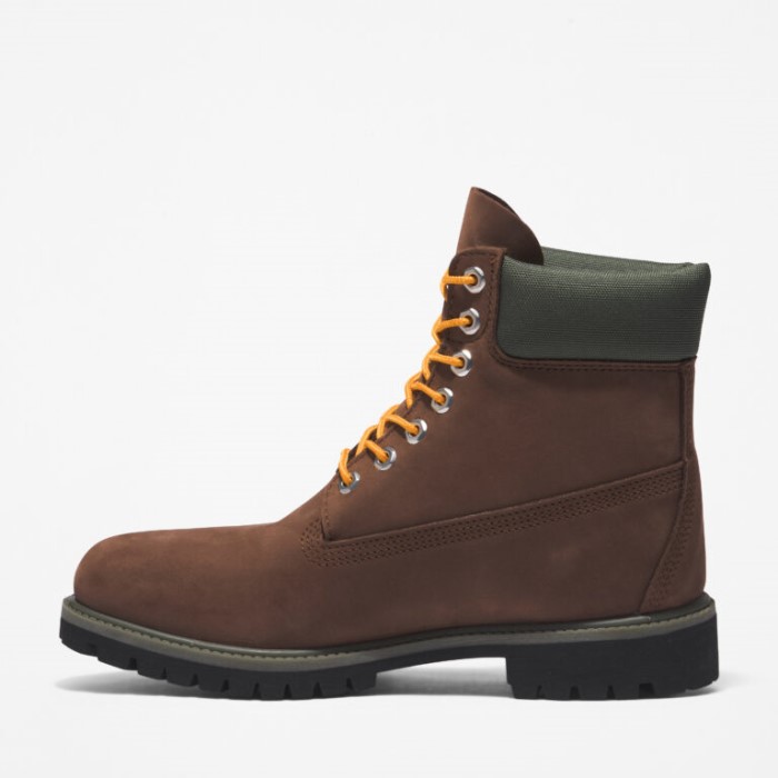 Herre Premium 6-tommer Vandtætte Støvler Mørkebrune Nubuck Timberland
