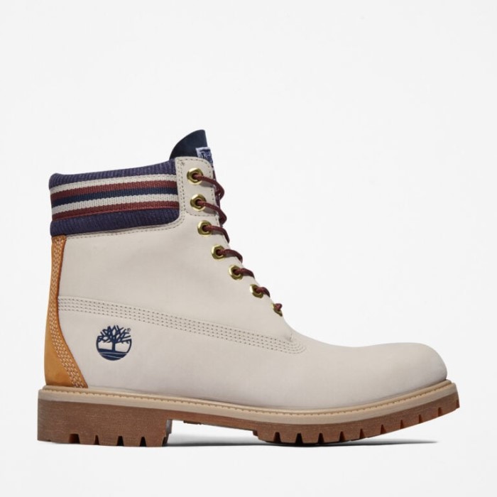 Herre Premium 6-tommer Vandtætte Støvler Hvid Nubuck Timberland