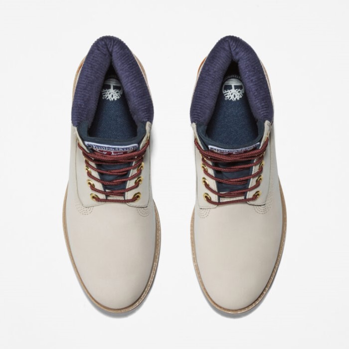 Herre Premium 6-tommer Vandtætte Støvler Hvid Nubuck Timberland