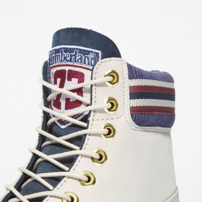 Herre Premium 6-tommer Vandtætte Støvler Hvid Nubuck Timberland