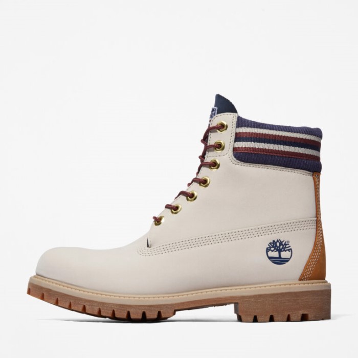Herre Premium 6-tommer Vandtætte Støvler Hvid Nubuck Timberland