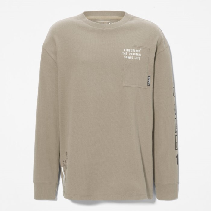 Mænd Progressive Utility Langærmet Grafisk T-shirt Island Fossil Timberland