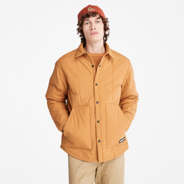 Mænd Progressive Utility Vandafvisende Quiltet Overshirt Wheat Timberland