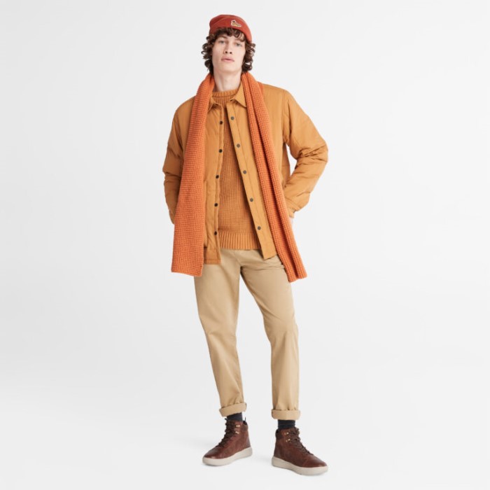 Mænd Progressive Utility Vandafvisende Quiltet Overshirt Wheat Timberland