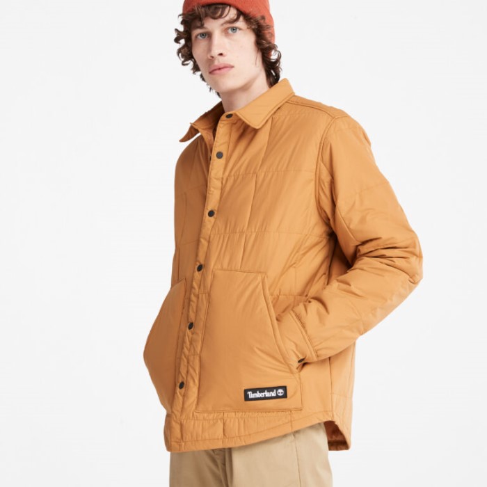 Mænd Progressive Utility Vandafvisende Quiltet Overshirt Wheat Timberland