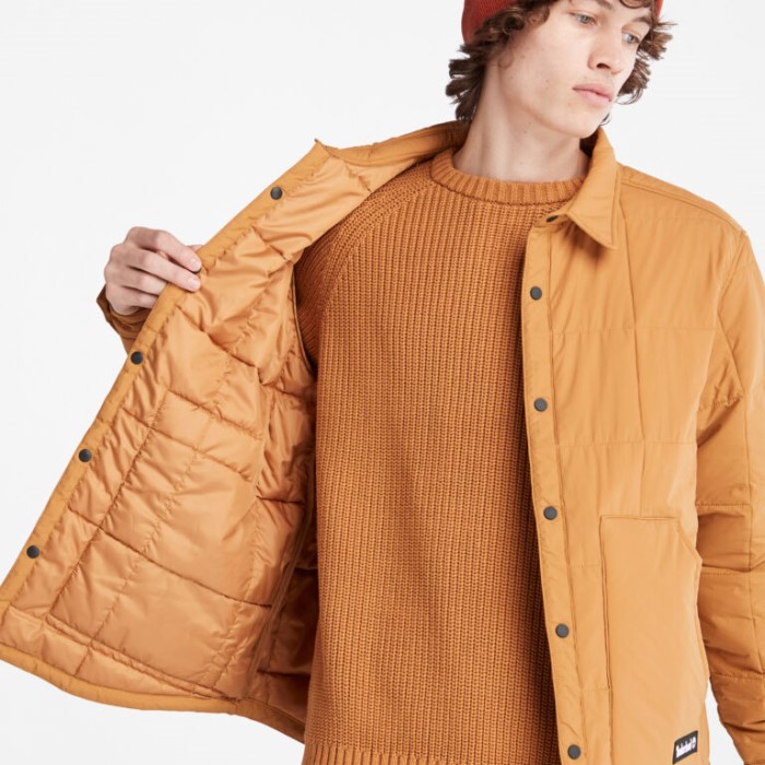 Mænd Progressive Utility Vandafvisende Quiltet Overshirt Wheat Timberland
