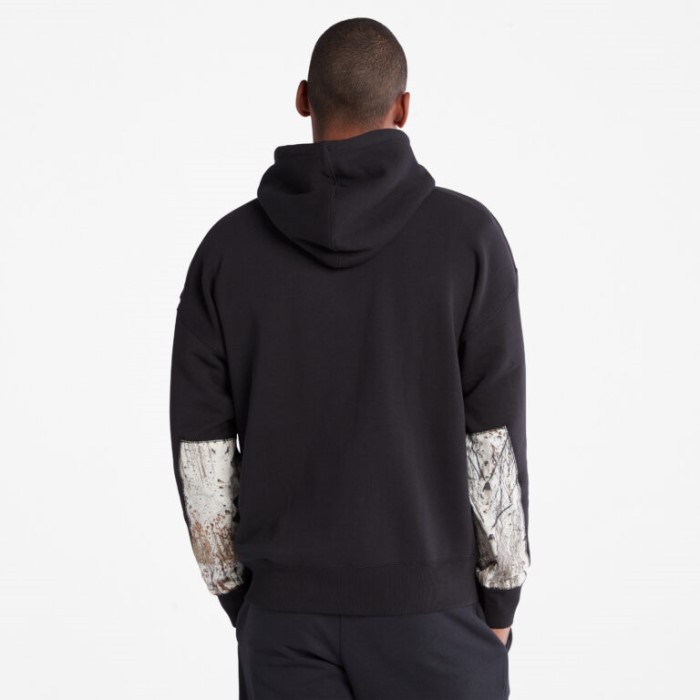 Mænd Afslappet Pasform Bomuldshættetrøje Sort Timberland