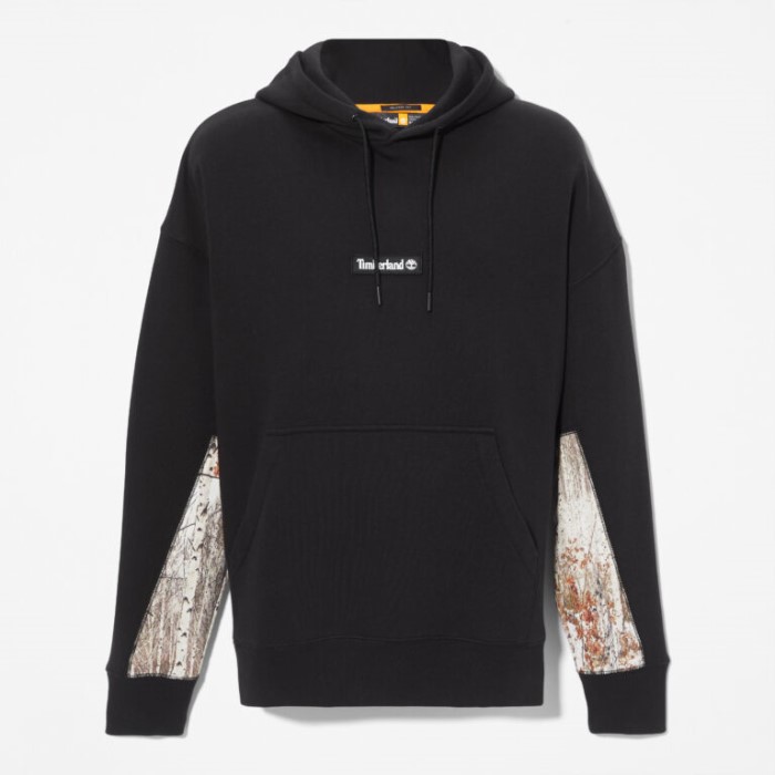 Mænd Afslappet Pasform Bomuldshættetrøje Sort Timberland