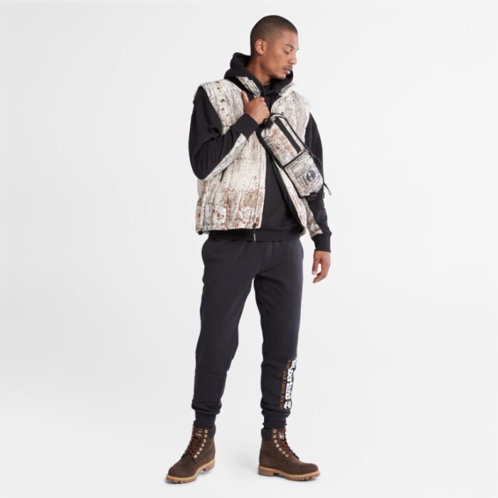 Mænd Afslappet Pasform Bomuldshættetrøje Sort Timberland