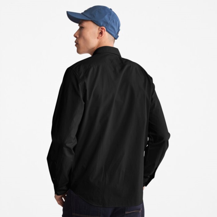 Mænd Saco River Slim-fit Stretch Poplin Skjorte Sort Timberland