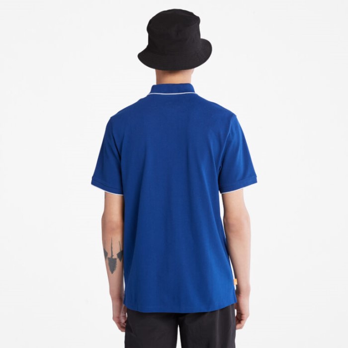 Mænd Poloshirt Med Lille Logo Bellwether Blå Timberland