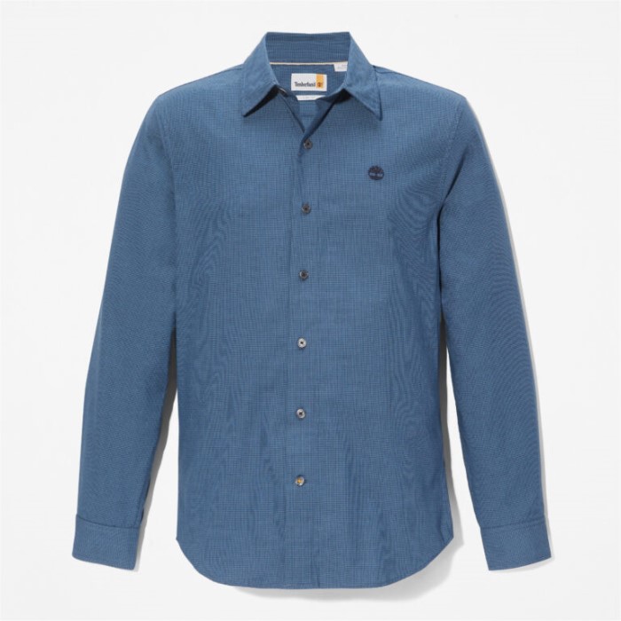 Herre Subtil Ternet Let Flannelskjorte Mørk Safir Yd Timberland