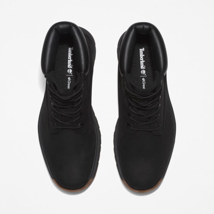 Mænd Træhvælving 6-tommer Vandtætte Støvler Sort Nubuck Timberland