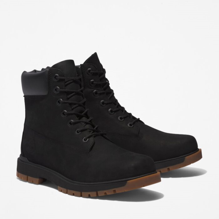 Mænd Træhvælving 6-tommer Vandtætte Støvler Sort Nubuck Timberland
