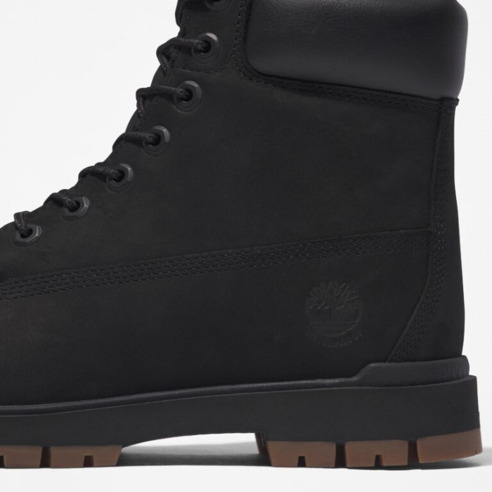 Mænd Træhvælving 6-tommer Vandtætte Støvler Sort Nubuck Timberland