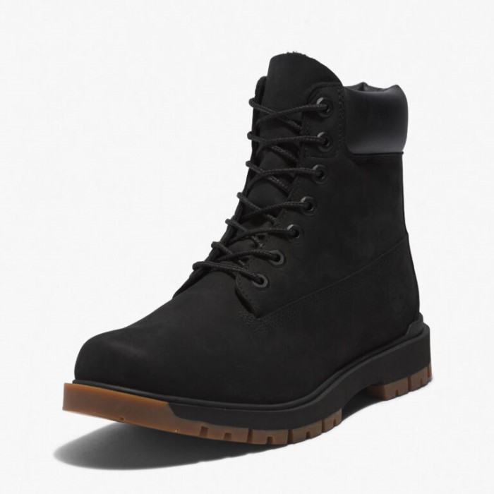 Mænd Træhvælving 6-tommer Vandtætte Støvler Sort Nubuck Timberland