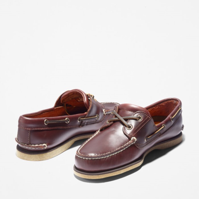 Mænd To-øjet Klassiske Læder Bådsko Md Brun Fuldnarvet Timberland