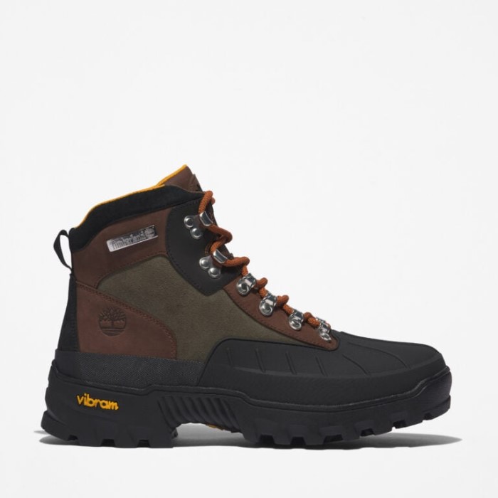 Mænd Vibram Vandtætte Vandrestøvler Mørkebrun Nubuck Timberland