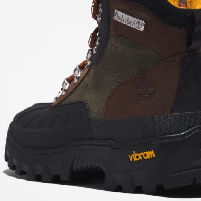 Mænd Vibram Vandtætte Vandrestøvler Mørkebrun Nubuck Timberland