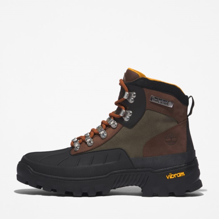 Mænd Vibram Vandtætte Vandrestøvler Mørkebrun Nubuck Timberland