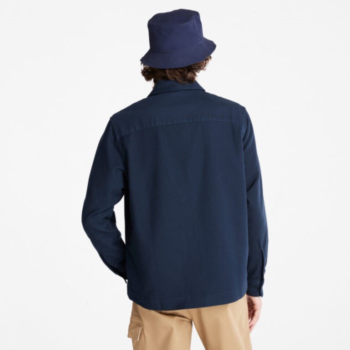 Herre Varm Lynlås-front Stretch Overshirt Mørk Safir Timberland