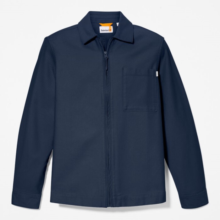 Herre Varm Lynlås-front Stretch Overshirt Mørk Safir Timberland