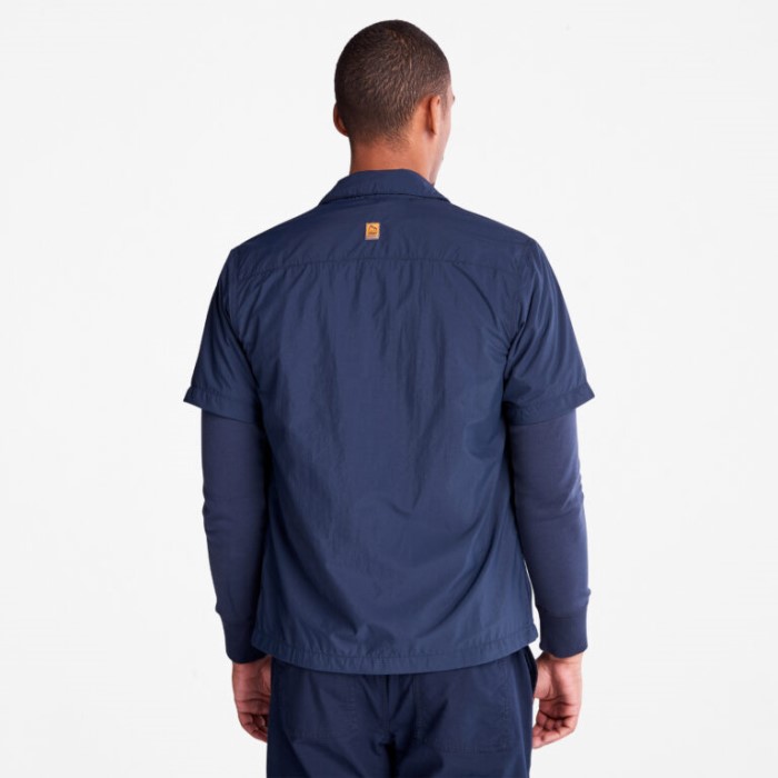 Mænd Vandafvisende Kortærmet Skjortejakke Mørk Safir Timberland