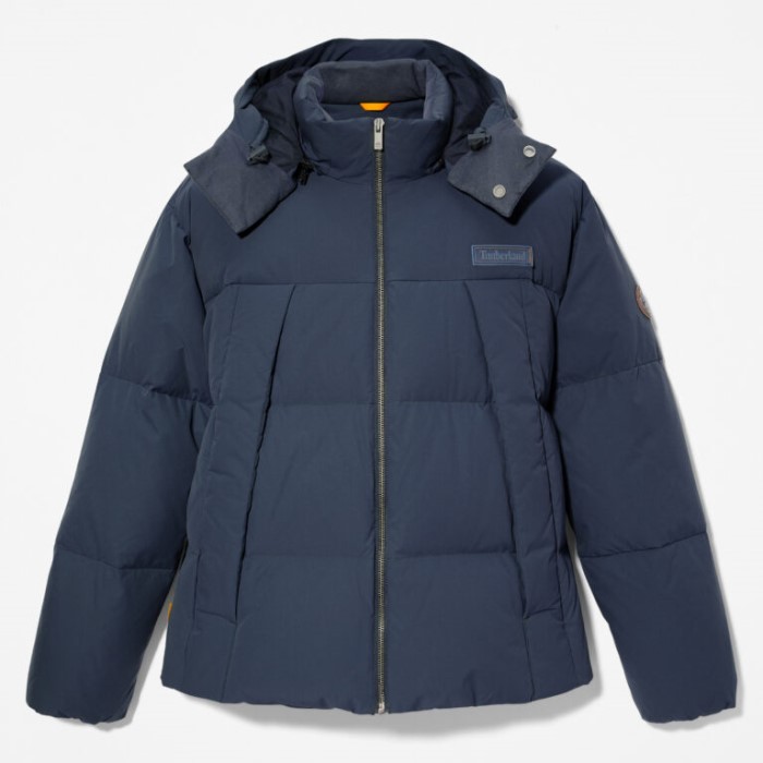 Mænd Vandafvisende Gåseøje Genbrugsdun Parka Mørk Safir Timberland