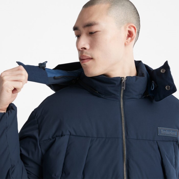 Mænd Vandafvisende Gåseøje Genbrugsdun Parka Mørk Safir Timberland