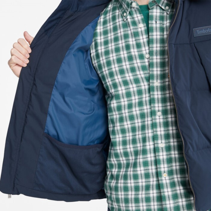 Mænd Vandafvisende Gåseøje Genbrugsdun Parka Mørk Safir Timberland