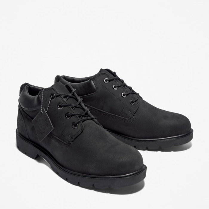 Mænd Vandtæt Læder Oxfords Sort Nubuck Timberland