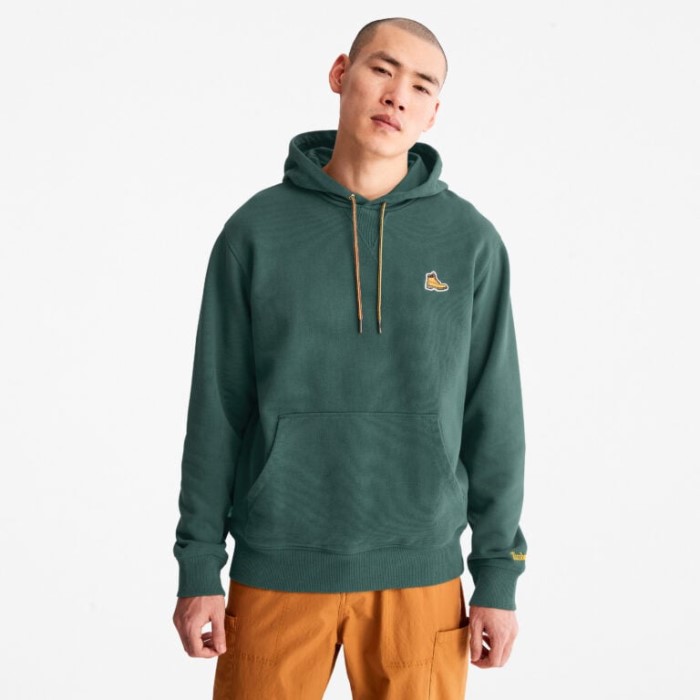 Timberland Balsamgrøn Hættetrøje Med Støvlelogo Til Mænd