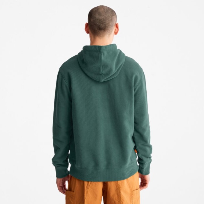 Timberland Balsamgrøn Hættetrøje Med Støvlelogo Til Mænd