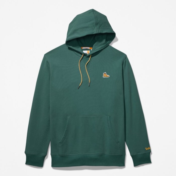 Timberland Balsamgrøn Hættetrøje Med Støvlelogo Til Mænd