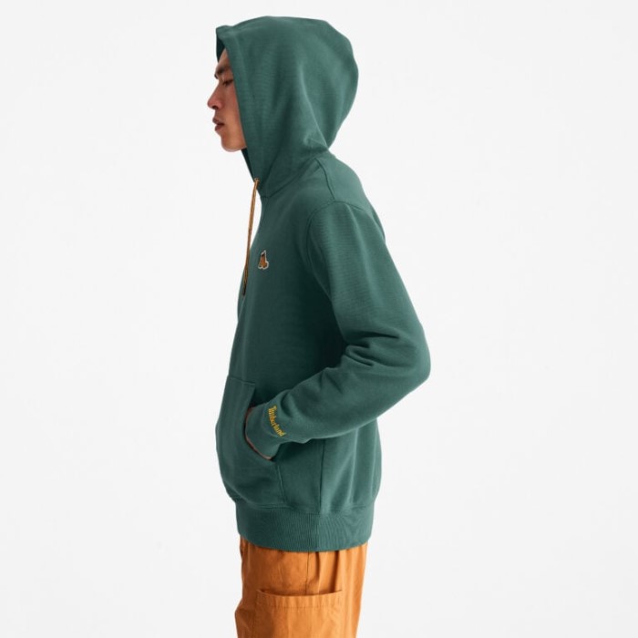 Timberland Balsamgrøn Hættetrøje Med Støvlelogo Til Mænd